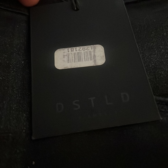 DSTLD Authentic matte wax coated DSTLD black skinny jeans. - Picture 4 of 8